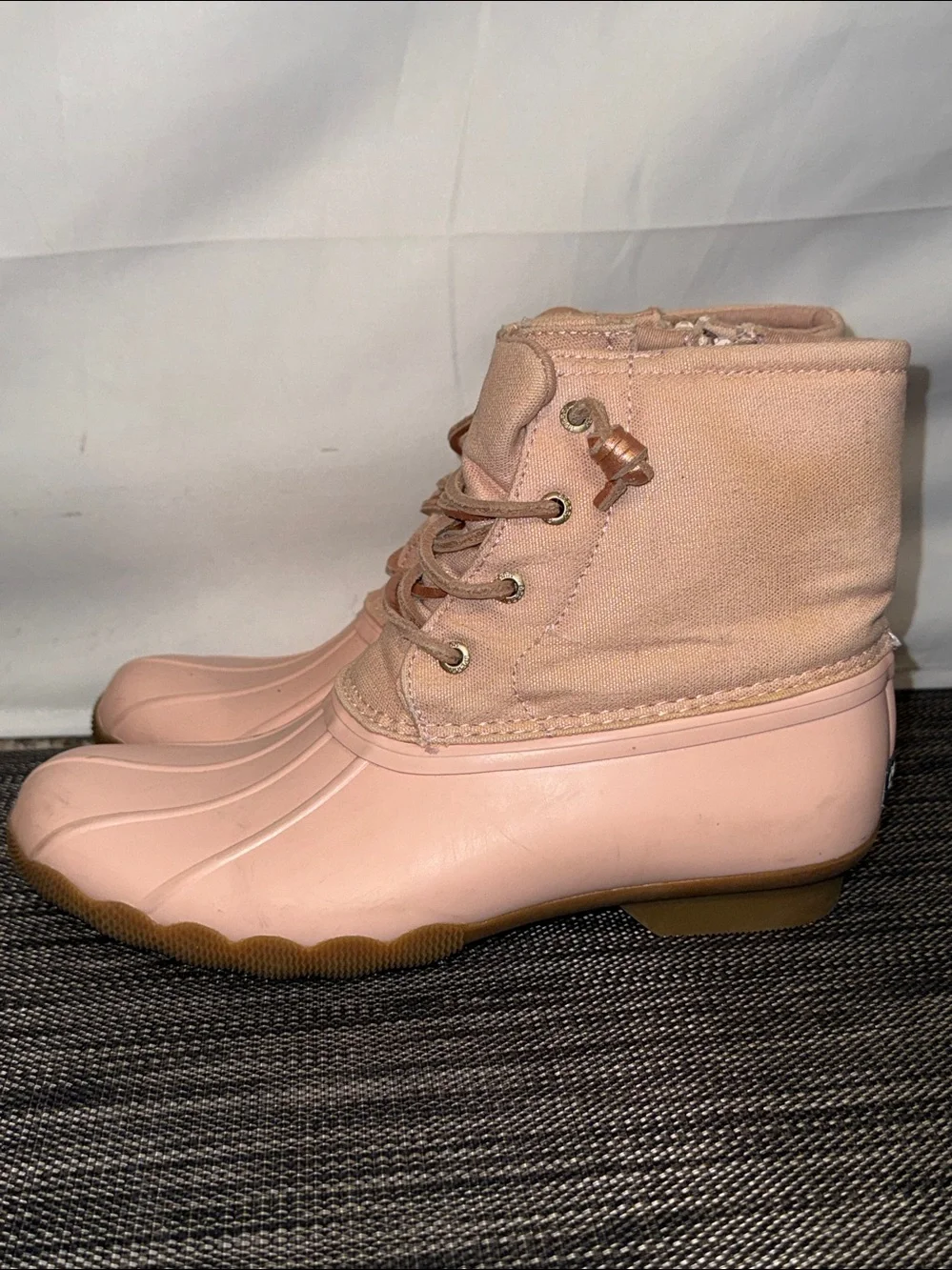 SPERRY SALTWATER BOOTS BLUSH PINK